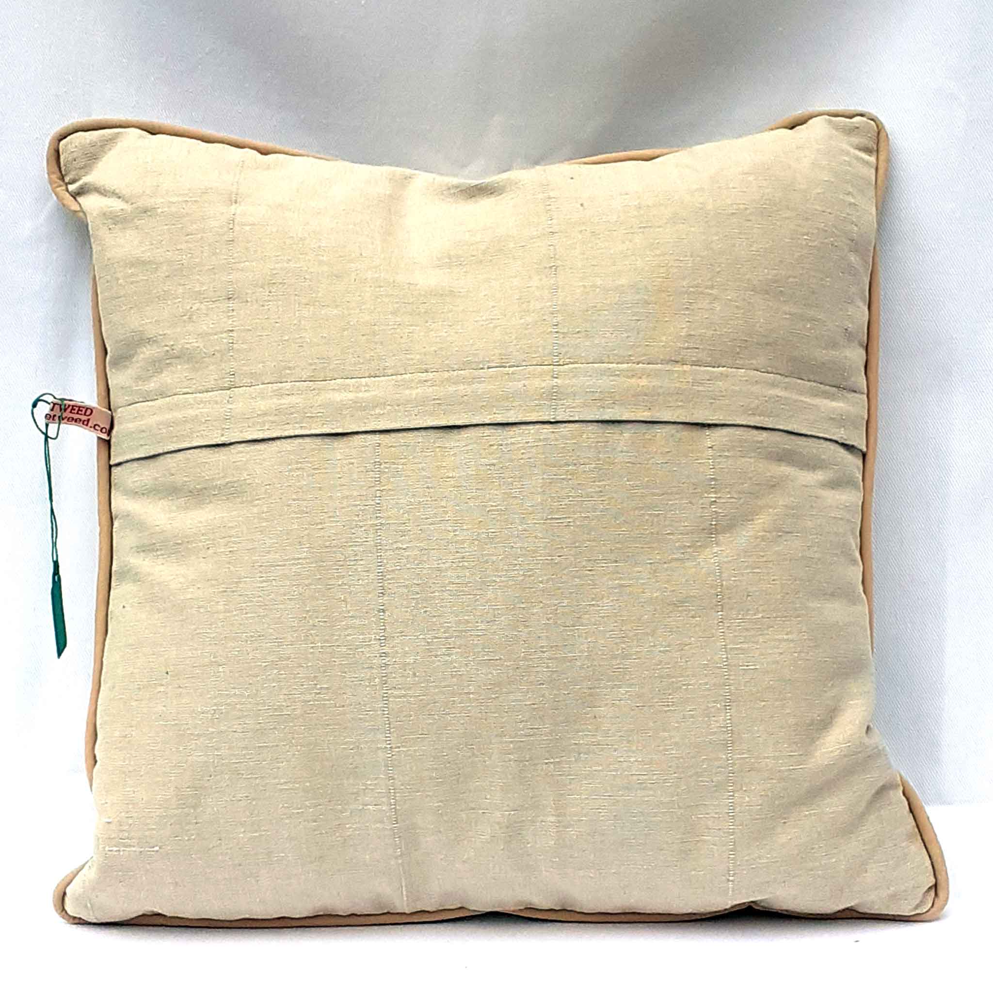 Handmade patchwork cushion from mixed upcycled fabric – ReTweed