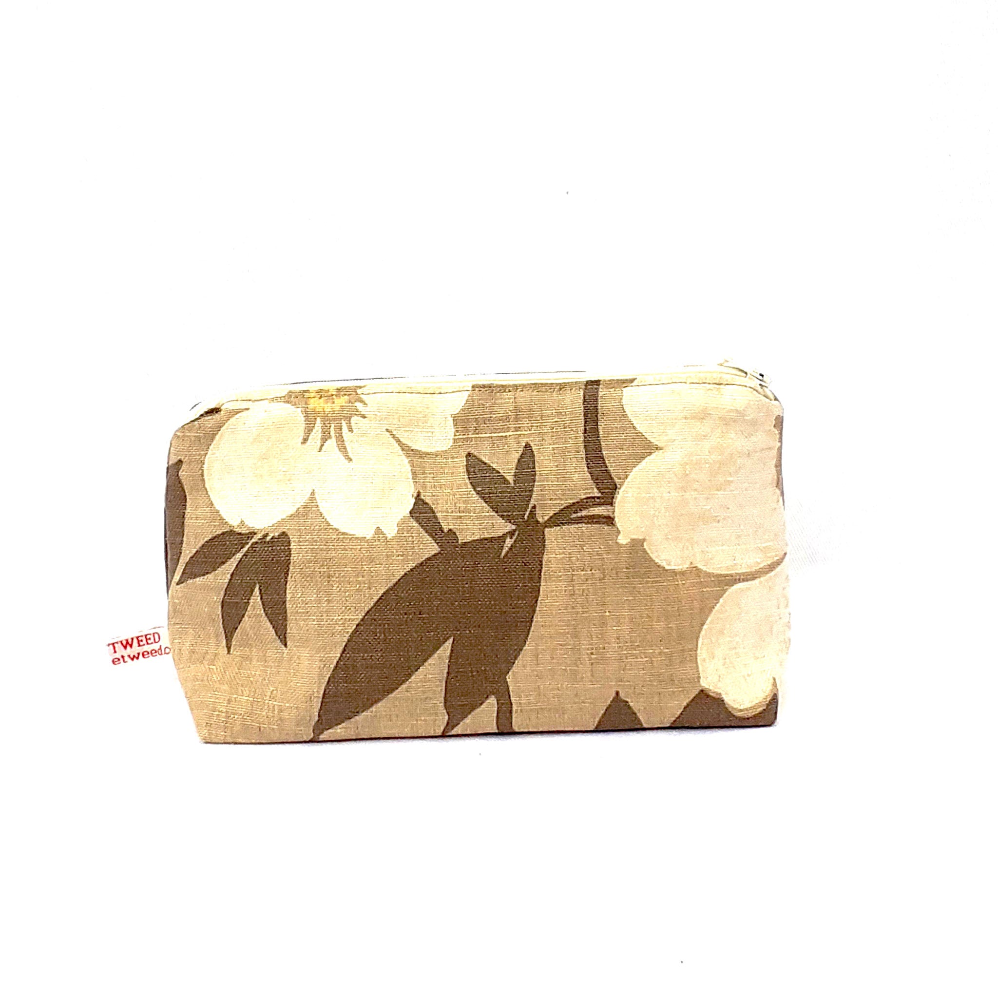 Handmade floral cosmetic bag