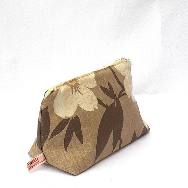 Handmade floral cosmetic bag