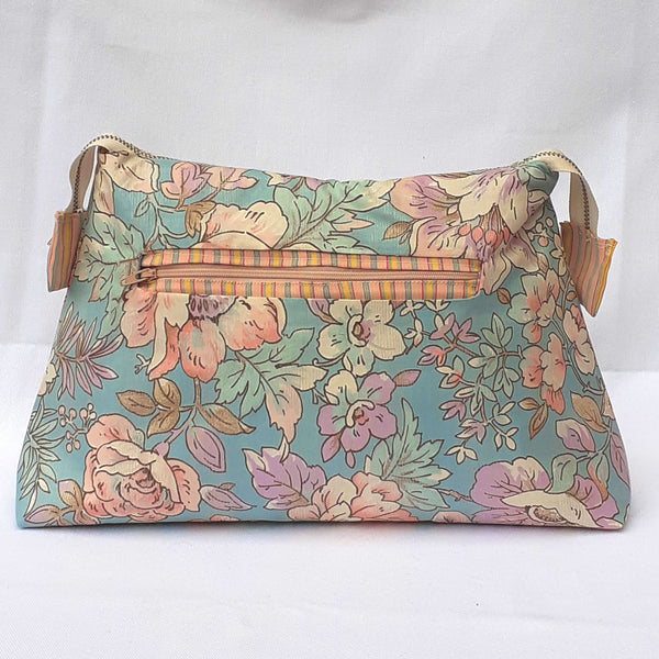 Handmade blue floral wash bag