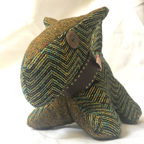 Scottie Dog -  Brown, green and blue Tweed