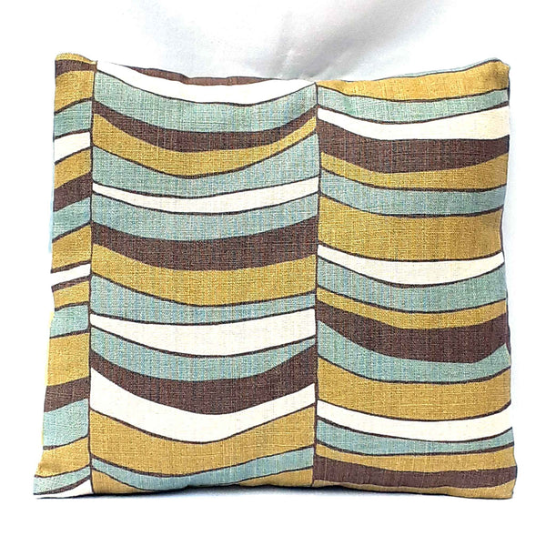 Handmade envelope cushion with bold contemporary design