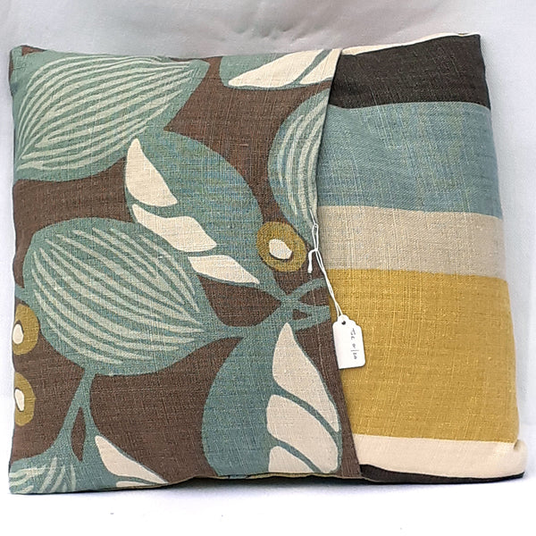 Handmade envelope cushion with bold contemporary design