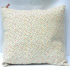 Handmade white dotty envelope cushion